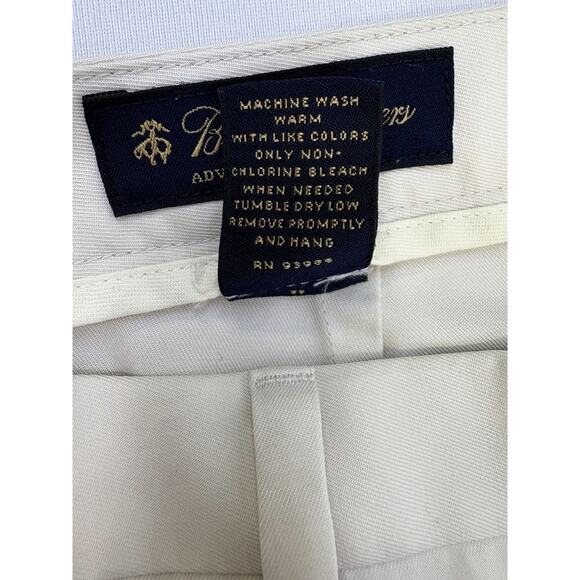 Brooks Brothers Advantage Chino Stretch Pants Womens High-Rise Sz 10 Ivory - Picture 8 of 12
